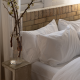 Breathable bedsheets in chalk