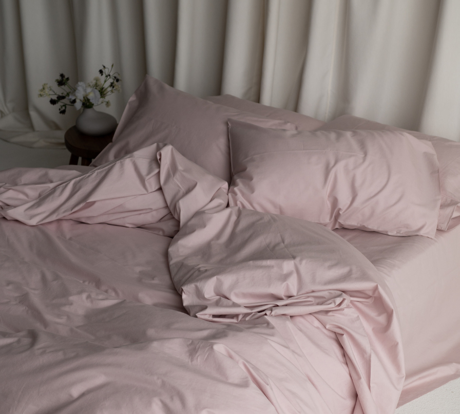 Percale cotton bedding - Lilac - Cool and breathable