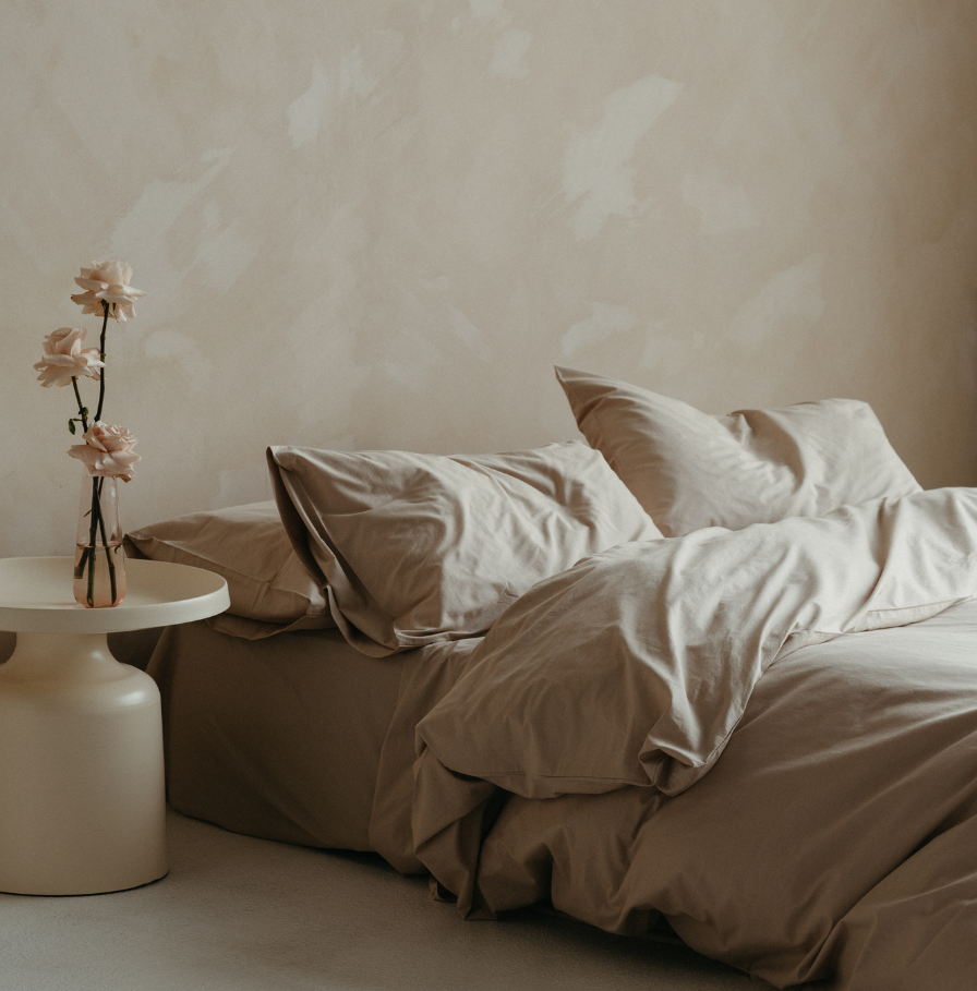 Crisp Duvet Cover - Sand - Percale
