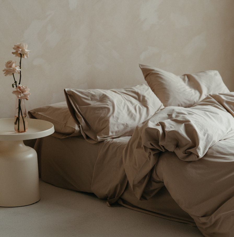Percale cotton duvet - Sand - Cool and breathable
