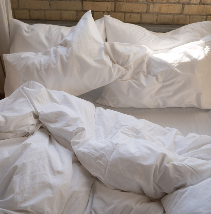 cotton percale sheets for hot sleepers - chalk