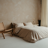 Percale cotton bedding - Sand - Sustainable bedding set