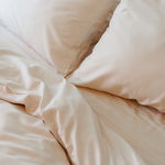 Cotton sateen, silky bedsheet and pillow cases - Pearl