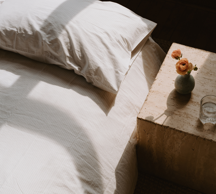 Crisp duvet cover - pinstripe - Cotton percale bedding
