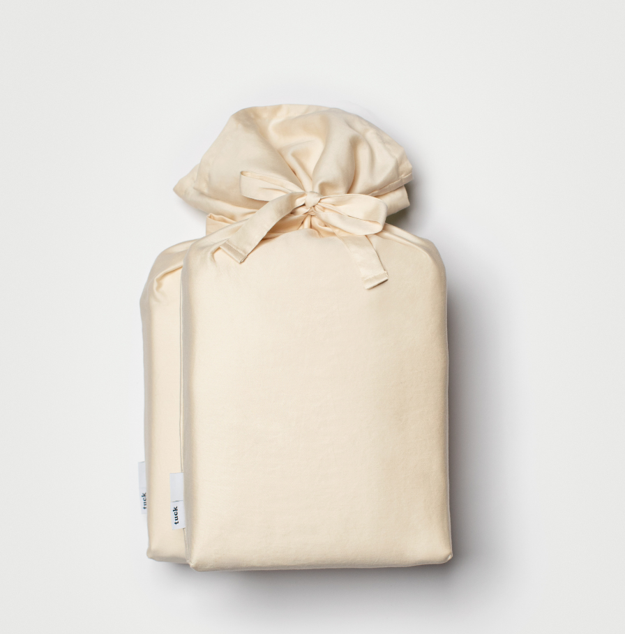 Sateen sheets bundle - Pearl -Sustainable silk-like bedsheets 