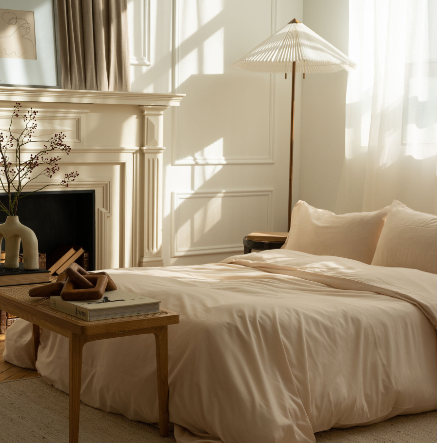  Breathable bedsheet sets deep pocket - pearl