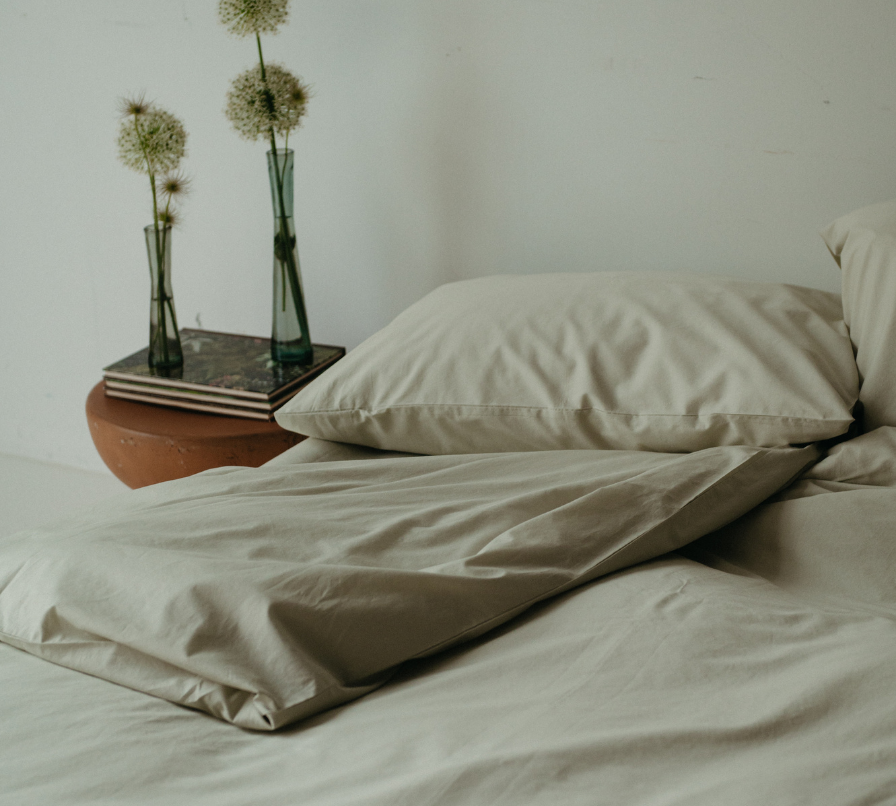 Percale bedding set - Sage - Cooling bedsheets