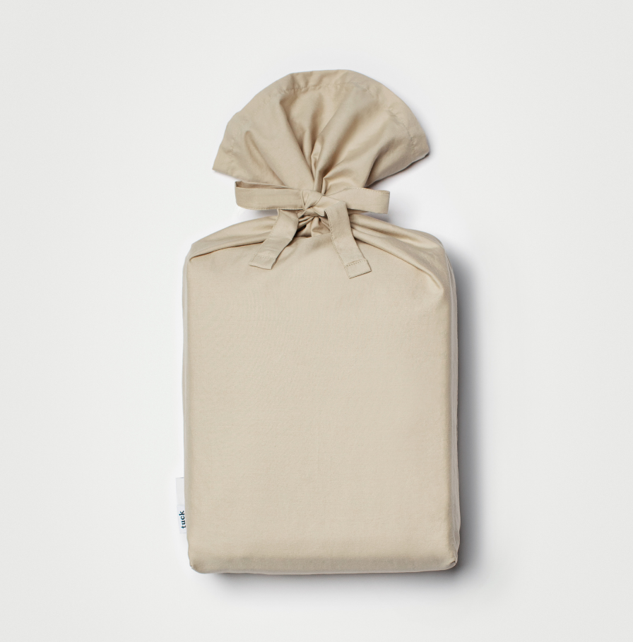 Percale cotton bedding - Sand - Sustainable bedding